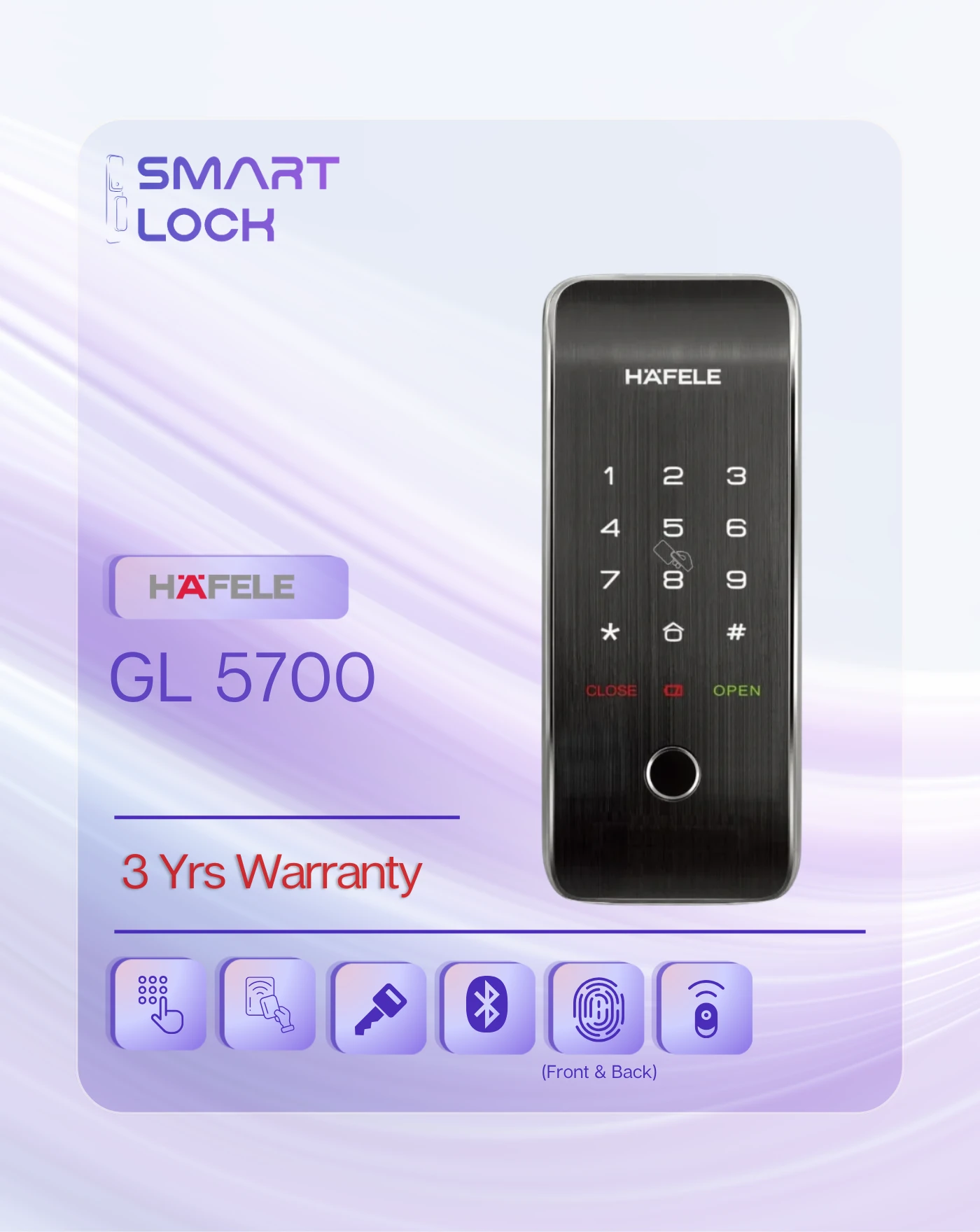 Hafele GL5700 Digital Gate Lock