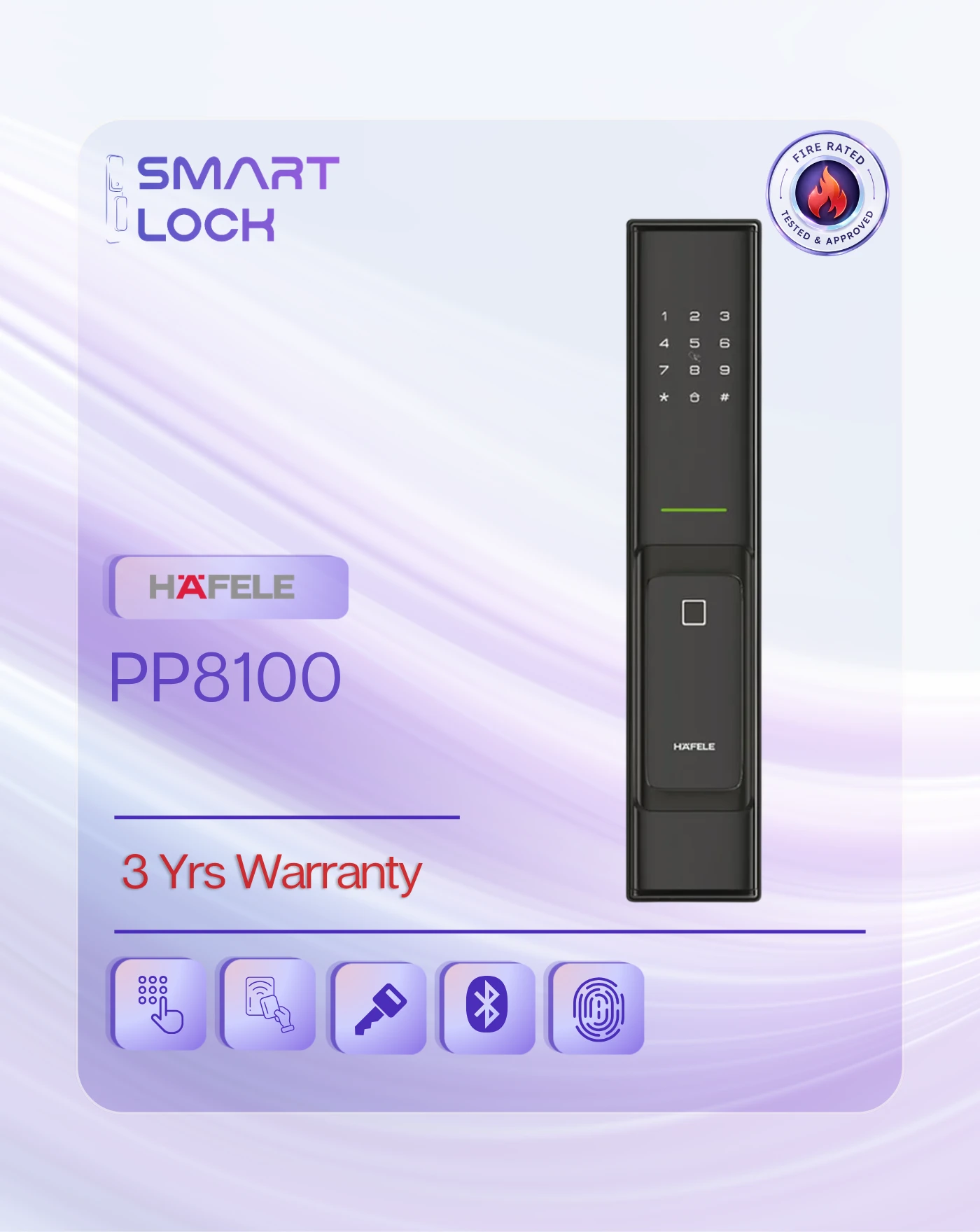 Hafele PP8100 Push-Pull Digital Door Lock