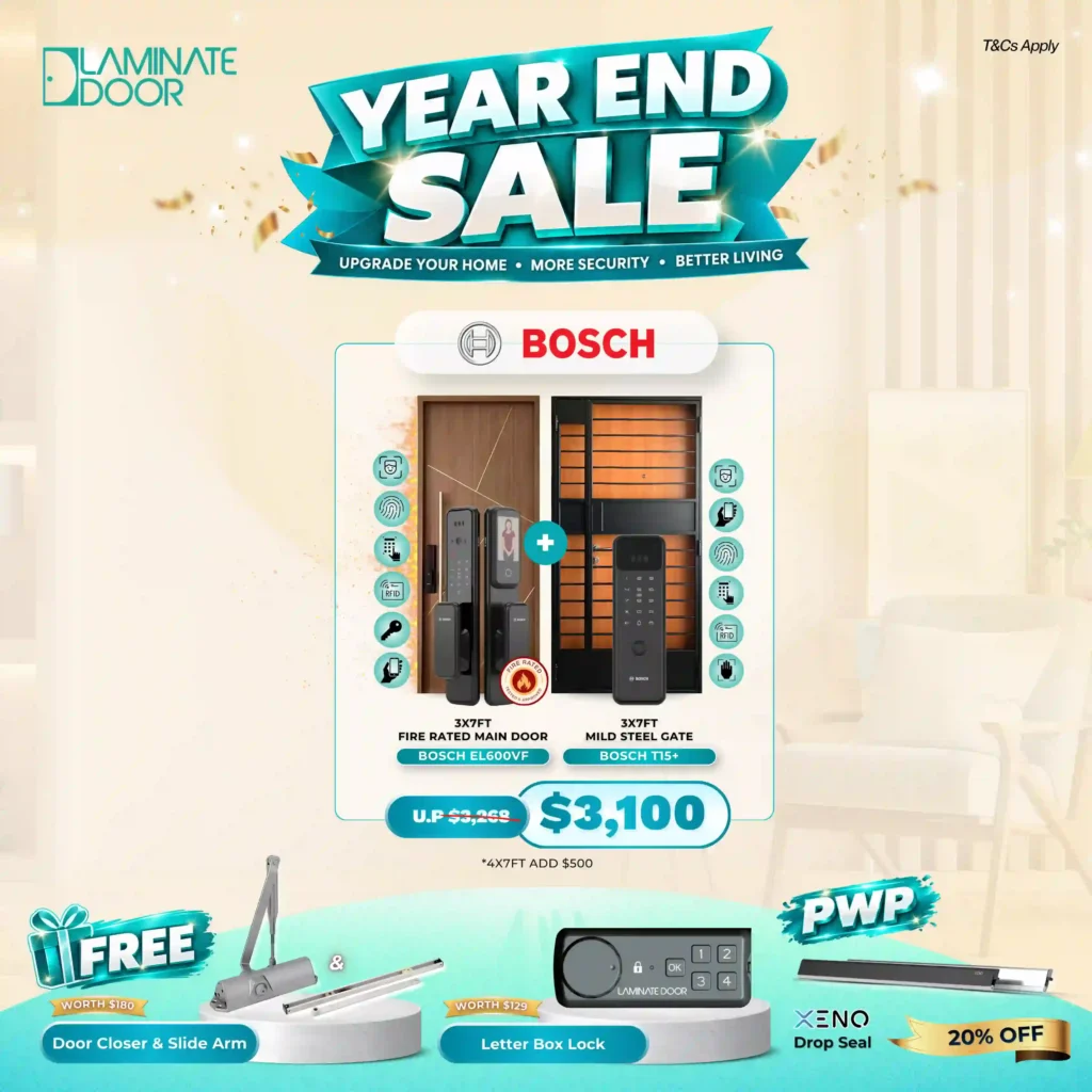 Laminate Main Door, Gate & Bosch Digital Lock Bundles (1)