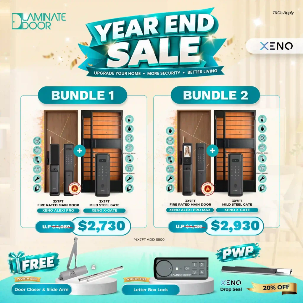 Laminate Main Door, Gate & xeno Digital Lock Bundles (1)