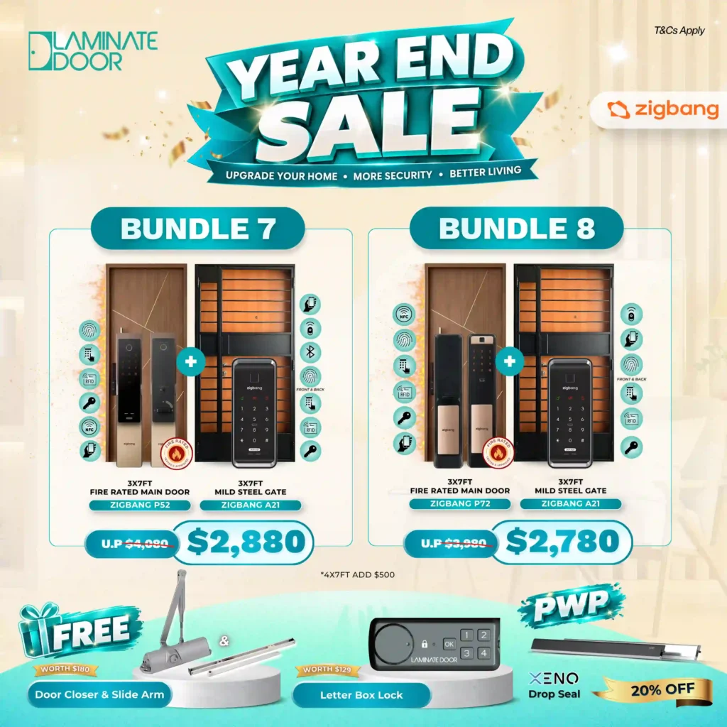 Laminate Main Door, Gate & zigbang Digital Lock Bundles (1)